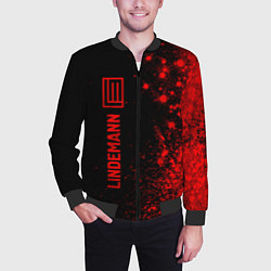 Бомбер мужской Lindemann - red gradient по-вертикали, цвет: 3D-черный — фото 2