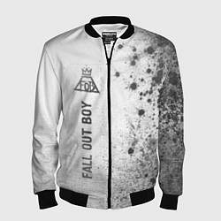 Бомбер мужской Fall Out Boy - white gradient по-вертикали, цвет: 3D-черный