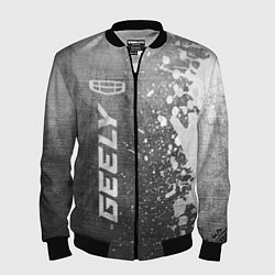 Бомбер мужской Geely - grey gradient по-вертикали, цвет: 3D-черный
