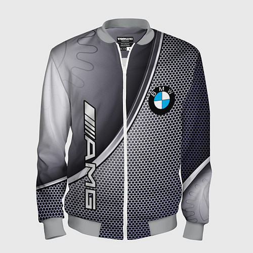 Мужской бомбер BMW metalic auto metal / 3D-Меланж – фото 1