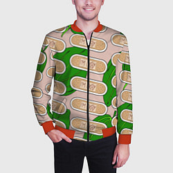 Бомбер мужской Я в порядке пластырь, цвет: 3D-красный — фото 2