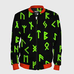 Мужской бомбер Славянская символика кислота