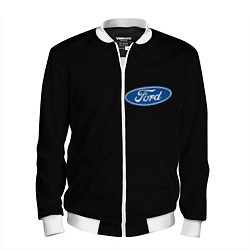 Бомбер мужской FORD logo auto, цвет: 3D-белый