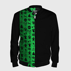 Мужской бомбер Новогодние узоры