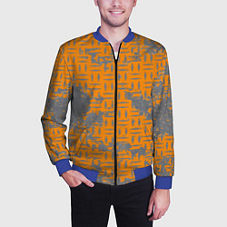 Бомбер мужской Заводской антураж, цвет: 3D-синий — фото 2