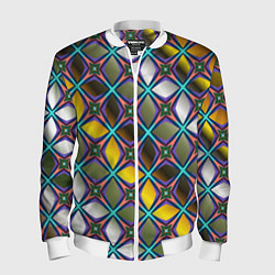 Бомбер мужской Марокканская вязь, цвет: 3D-белый