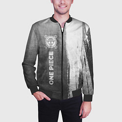 Бомбер мужской One Piece - grey gradient по-вертикали, цвет: 3D-черный — фото 2