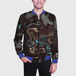 Бомбер мужской Волна безумия, цвет: 3D-синий — фото 2