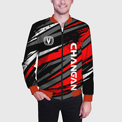 Бомбер мужской Changan - Red sport, цвет: 3D-красный — фото 2