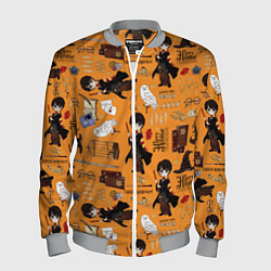 Мужской бомбер Гарри Поттер паттерн