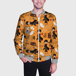 Бомбер мужской Гарри Поттер паттерн, цвет: 3D-меланж — фото 2