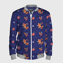 Бомбер мужской Сладости и снег, цвет: 3D-меланж