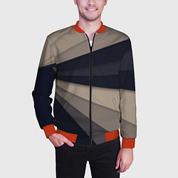Бомбер мужской Фрактальные линии, цвет: 3D-красный — фото 2