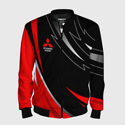 Бомбер мужской Mitsubishi - red and black, цвет: 3D-черный