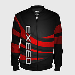Бомбер мужской Exeed - красные линии, цвет: 3D-черный