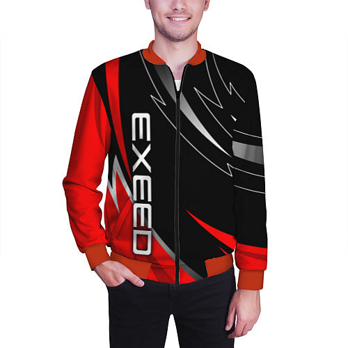 Мужской бомбер Exeed - red uniform / 3D-Красный – фото 3