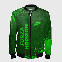 Мужской бомбер Forza Horizon - green gradient вертикально