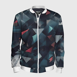 Бомбер мужской Абстрактный взрыв и осколки, цвет: 3D-белый