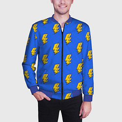 Бомбер мужской Супер молнии, цвет: 3D-синий — фото 2