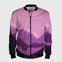 Бомбер мужской Горное озеро, цвет: 3D-черный