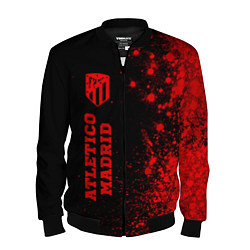 Бомбер мужской Atletico Madrid - red gradient по-вертикали, цвет: 3D-черный