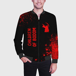 Бомбер мужской Children of Bodom - red gradient вертикально, цвет: 3D-черный — фото 2