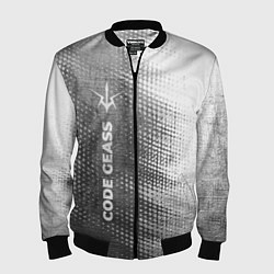 Бомбер мужской Code Geass - grey gradient по-вертикали, цвет: 3D-черный