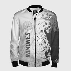 Мужской бомбер Ramones - white gradient по-вертикали