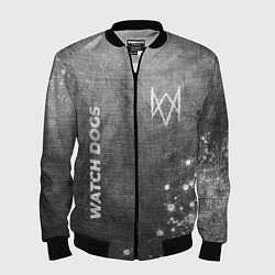 Бомбер мужской Watch Dogs - grey gradient вертикально, цвет: 3D-черный