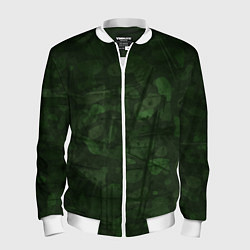 Бомбер мужской Абстракция - strange camouflage, цвет: 3D-белый