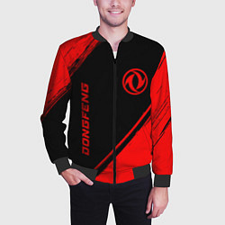 Бомбер мужской Dongfeng - red gradient вертикально, цвет: 3D-черный — фото 2