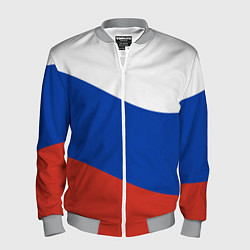 Бомбер мужской Флаг России волной, цвет: 3D-меланж