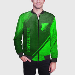 Бомбер мужской Hoffenheim - green gradient вертикально, цвет: 3D-черный — фото 2