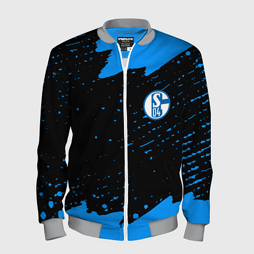 Мужской бомбер Schalke 04 fc blue color / 3D-Меланж – фото 1