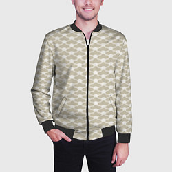 Бомбер мужской Геометричный узор в японском стиле, цвет: 3D-черный — фото 2