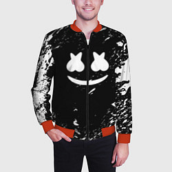 Бомбер мужской Marshmello брызги красок, цвет: 3D-красный — фото 2