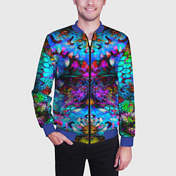 Бомбер мужской Абстракция стекло узор, цвет: 3D-синий — фото 2