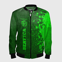 Бомбер мужской Benfica - green gradient по-вертикали, цвет: 3D-черный