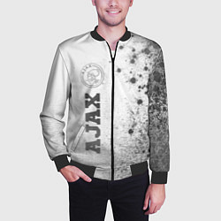 Бомбер мужской Ajax - white gradient по-вертикали, цвет: 3D-черный — фото 2