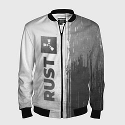 Бомбер мужской Rust - white gradient по-вертикали, цвет: 3D-черный