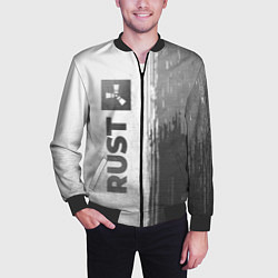 Бомбер мужской Rust - white gradient по-вертикали, цвет: 3D-черный — фото 2