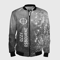 Бомбер мужской Ozzy Osbourne - grey gradient по-вертикали, цвет: 3D-черный
