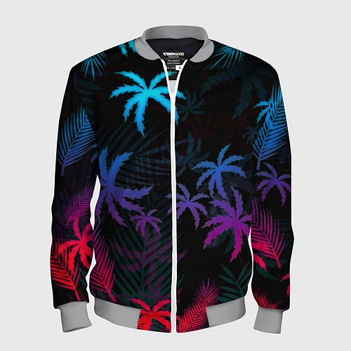 Мужской бомбер Тропики градиент / 3D-Меланж – фото 1