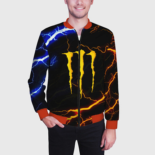 Мужской бомбер Monster energy storm / 3D-Красный – фото 3