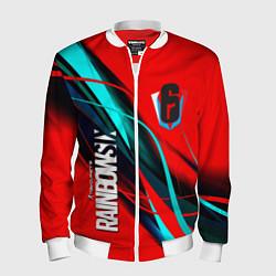 Мужской бомбер Rainbow six геометрия полосы