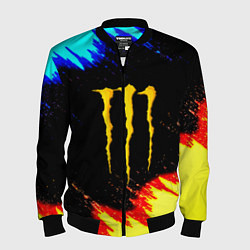 Мужской бомбер Monster energy огненные краски