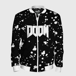 Бомбер мужской Doom белые краски всплеск, цвет: 3D-белый
