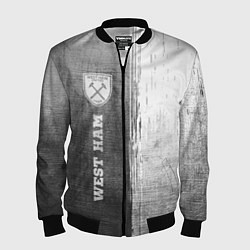 Бомбер мужской West Ham - grey gradient по-вертикали, цвет: 3D-черный