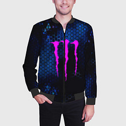 Бомбер мужской Monster energy броня, цвет: 3D-черный — фото 2