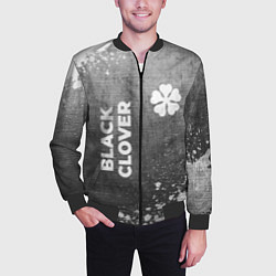 Бомбер мужской Black Clover - grey gradient вертикально, цвет: 3D-черный — фото 2